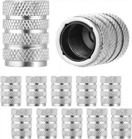img 4 attached to Corrosion-Resistant Silver Tire Valve Stem Caps - 12 Pack Of Universal Covers For Cars, Trucks, Motorcycles, And Bikes With Plastic Lining By Dsycar