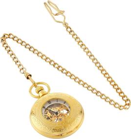 img 2 attached to Charles Hubert Paris Gold Plated Mechanical Pocket Men's Watches - Exquisite Timepieces