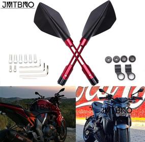 img 2 attached to JMTBNO 8Mm 10Mm Motorcycle Rearview Mirror Handlebar For Yamaha XJ6 R1 R6 FZ6 F800 F650 MT03 MT07 MT09 Z750 Z1000 ER-6N TNT TRE Monster(Red)