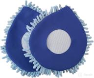 🧹 chomp! microfiber mop refill pack: 5-minute cleanwalls 2-pack - giant noodle blue duster reusable and washable - window and door frame cleaner with baseboard dusts - dry dusting pads logo