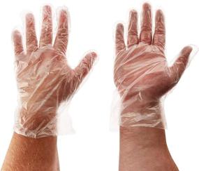 img 2 attached to 🧤 Large Winco Clear Disposable PE Gloves - 500 pcs Pack for Hygienic Protection