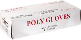 img 1 attached to 🧤 Large Winco Clear Disposable PE Gloves - 500 pcs Pack for Hygienic Protection