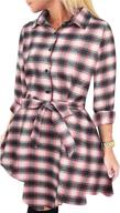 👗 fancyinn checkered sleeve casual women's clothing dresses логотип