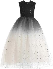 img 4 attached to Glamulice Princess Sparkle Bridesmaid Ballgown Girls' Clothing ~ Dresses