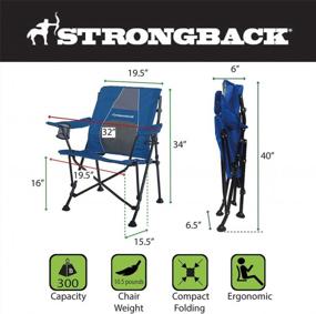 img 1 attached to Experience Comfort And Support With STRONGBACK Guru Navy 3.0 - The Ultimate Backrest Solution