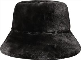 img 4 attached to XYIYI Furry Bucket Hat Пушистая зимняя теплая шапка рыбака для женщин