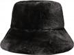 xyiyi furry bucket hat fluffy winter warmer fisherman cap for women logo