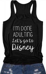 img 4 attached to I Am Done Adulting Tank For Women Summer Vacation Tanks Top Funny Letters Sleeveless T-Shirts