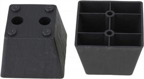 img 2 attached to Pack Of 4 Black Plastic Trapezoid Sofa/Couch Furniture Legs Feet (Type 4) - RDEXP 2.36 X 2.95 X 2.16 Inches