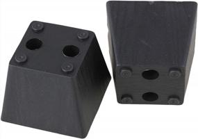 img 3 attached to Pack Of 4 Black Plastic Trapezoid Sofa/Couch Furniture Legs Feet (Type 4) - RDEXP 2.36 X 2.95 X 2.16 Inches