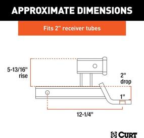 img 3 attached to 🚚 CURT 45810 Trailer Hitch Ball Mount | 2-Inch Receiver | 7,500 lbs Capacity | 1-Inch Hole | 2-Inch Drop