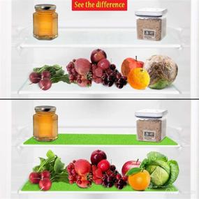 img 3 attached to Dualplex® Fruit & Veggie Life Extender Liner for Refrigerator Fridge Drawers - 12x15 Inches, 6 Pack (3 Yellow, 3 Green) - Extend Produce Shelf Life, Keep Fresh and Prevent Spoilage