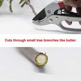 img 1 attached to Effortlessly Trim Your Garden With Toolman Ratchet Secateurs Anvil Pruners - Ergonomic Hand Tool With Comfortable Grip