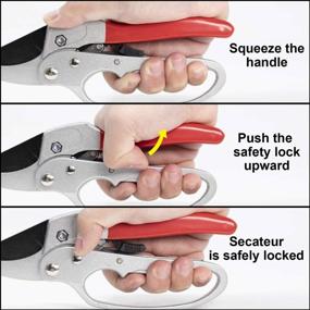 img 3 attached to Effortlessly Trim Your Garden With Toolman Ratchet Secateurs Anvil Pruners - Ergonomic Hand Tool With Comfortable Grip