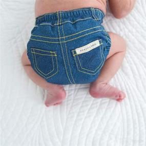 img 4 attached to 👶 Удивительные памперсы для малышей SmartNappy Blue Jeans: гибридная пеленочная накладка + вкладыши, деним, размер 1, 5-10 фунтов