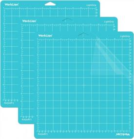 img 2 attached to 3 Pack WORKLION Cutting Mat 12X12 LightGrip For Cricut - Compatible With Explore One/Air/Air 2/Maker - Non-Slip Durable Sticky Blue Mats For Arts & Crafts Projects
