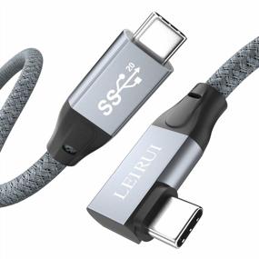 img 4 attached to LEIRUI Right Angle USB C Cable: 100W PD, 20Gbps Data Transfer, 4K@60Hz Video - Thunderbolt 3/4 Compatible For Oculus Quest, IMac, MacBook Etc.
