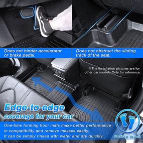 img 1 attached to 🚗 Cartist Custom Fit Floor Mats: All-Weather Liners for 2022-2023 Mitsubishi Outlander, 1st and 2nd Row Carpet Protection Mat TPE