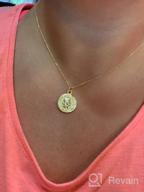 img 1 attached to 🕊️ Exquisite Carved Gold Coin Pendant Necklace - 925 Sterling Silver, 18K Gold Plated - Elegant Round Chain Goddess Worship Celebrity Medal - Reversible Keepsake - Chic Choker Fashion Jewelry in a Gift Box review by Tonya Young