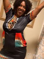 img 1 attached to Women'S African Attire Dashiki Traditional Tribal Vintage Ethnic Midi Dress review by Dakota Tailor