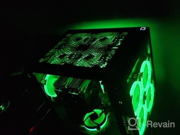 img 1 attached to EATX/ATX PC Gaming Case With 5 RGB PWM Fans & 2 LED Strips - Anidees AI Crystal Cube AR V3 Dual Chamber Tempered Glass review by Kwesi Delgado
