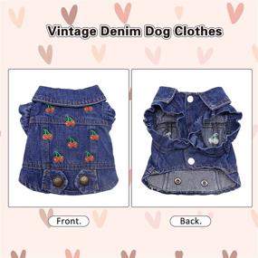 img 2 attached to 👕 SILD Pet Clothes: Cool Blue Denim Jacket for Small & Medium Dogs - Stylish Dog Jeans Coat with Lapel Vests & Classic Puppy Hoodies