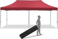 wonlink 10x20 ft instant pop up canopy, folding heavy duty height adjustable shelter gazebos with wheeled bag logo