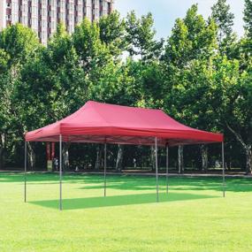 img 3 attached to Wonlink 10X20 Ft Instant Pop Up Canopy, Folding Heavy Duty Height Adjustable Shelter Gazebos With Wheeled Bag