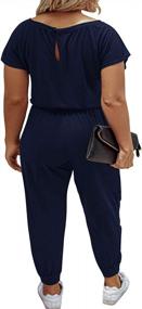 img 1 attached to Plus Size Women'S Off Shoulder Jumpsuit With Pockets - NEM254