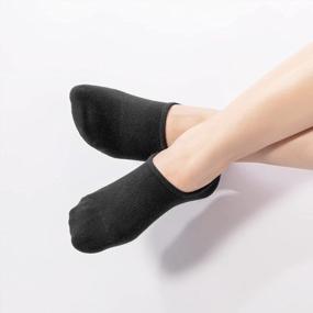 img 3 attached to IDEGG Унисекс бесшовные невидимые носки с антискользящим покрытием, низкого выреза, для мужчин и женщин