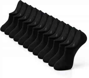 img 4 attached to IDEGG Унисекс бесшовные невидимые носки с антискользящим покрытием, низкого выреза, для мужчин и женщин