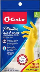 img 4 attached to 🧤 Playtex HandSaver Reusable Rubber Cleaning Gloves (Large, 2 Pairs) – Ultimate Everyday Protection for Your Hands