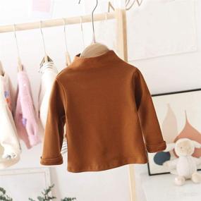 img 2 attached to 👶 Stylish Long Sleeve Turtleneck T-Shirt Tops for Baby Girls – Premium Solid Color Clothes by MODNTOGA