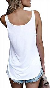 img 3 attached to OMSJ Women Shirts Sleeveless Summer Tunic Loose Fit Tank Tops