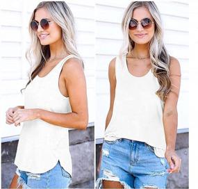 img 1 attached to OMSJ Women Shirts Sleeveless Summer Tunic Loose Fit Tank Tops