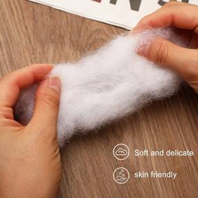 img 1 attached to 5.3Oz Premium Fiber Fill, Polyester Fiber Fill Stuffing Pillow Filling Stuffing Cushion Filling, High Resilience Fill Fiber For Stuffed Animal Crafts, Small Dolls