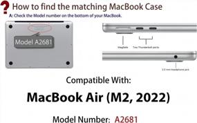 img 3 attached to Кристально чистый чехол для MacBook Air 13,6 дюйма, модель A2681 2022 года с чипом M2 Touch ID + чехол для клавиатуры + ткань из микрофибры - гладкий и защитный прозрачный дизайн от UESWILL