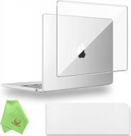 кристально чистый чехол для macbook air 13,6 дюйма, модель a2681 2022 года с чипом m2 touch id + чехол для клавиатуры + ткань из микрофибры - гладкий и защитный прозрачный дизайн от ueswill логотип