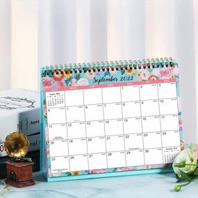 img 3 attached to Stay Organized With Our 2022-2023 Standing Flip Desk Calendar - 10" X 8.3" For Generous Memo Writing And Thick Paper, With A Strong Twin-Wire Binding!
