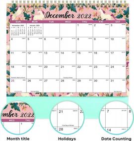 img 1 attached to Stay Organized With Our 2022-2023 Standing Flip Desk Calendar - 10" X 8.3" For Generous Memo Writing And Thick Paper, With A Strong Twin-Wire Binding!