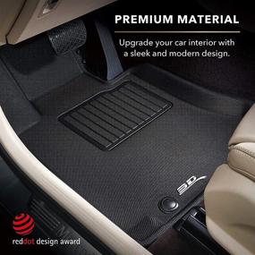 img 3 attached to 🚗 Custom Fit All-Weather Floor Mats for Honda CR-V CRV 2007-2011 - 3D MAXpider L1HD00601509, Kagu Series (1st &amp; 2nd Row, Black)