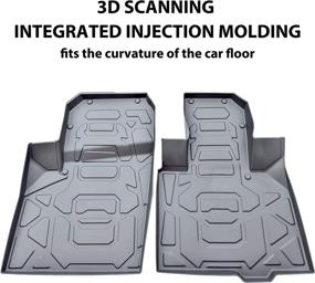 img 2 attached to 🏎️ 2020 2021 Polaris RZR PRO XP Front Anti-Slip Floor Mats - SAUTVS TPE Row Floor Liners: All-Weather Slush Mat Accessories for Enhanced Protection