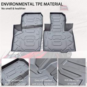 img 3 attached to 🏎️ 2020 2021 Polaris RZR PRO XP Front Anti-Slip Floor Mats - SAUTVS TPE Row Floor Liners: All-Weather Slush Mat Accessories for Enhanced Protection