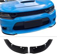 hoolcar front bumper lip splitter protector front shovel for 2015-2021 dodge charger srt exterior accessories logo