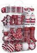 155ct red & white christmas tree ornaments value pack - valery madelyn xmas decorations logo