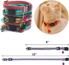 img 3 attached to 🐱 Enhance Pet Safety with Flymind's Reflective Cat ID Collars - Adjustable and Breakaway Design with Bell - Ideal for Puppy Kittens