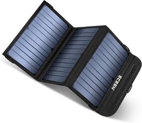 img 4 attached to ECEEN 20W Solar Charger Portable Panel With 2 USB Outputs, Waterproof Foldable Phone Charger For Camping Survival Gear Emergnecy Kit, Tablet GPS IPhone Camera & USB Devices