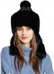 women's winter bomber trapper hat collection - warm ushanka ear flap windproof logo