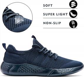 img 2 attached to Lightweight Lace Up Sports Shoes For Men - Perfect For Running, Gym And Walking