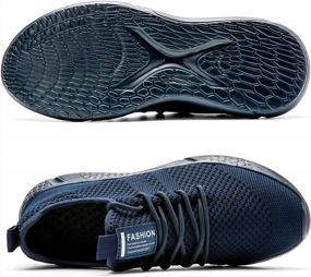 img 1 attached to Lightweight Lace Up Sports Shoes For Men - Perfect For Running, Gym And Walking